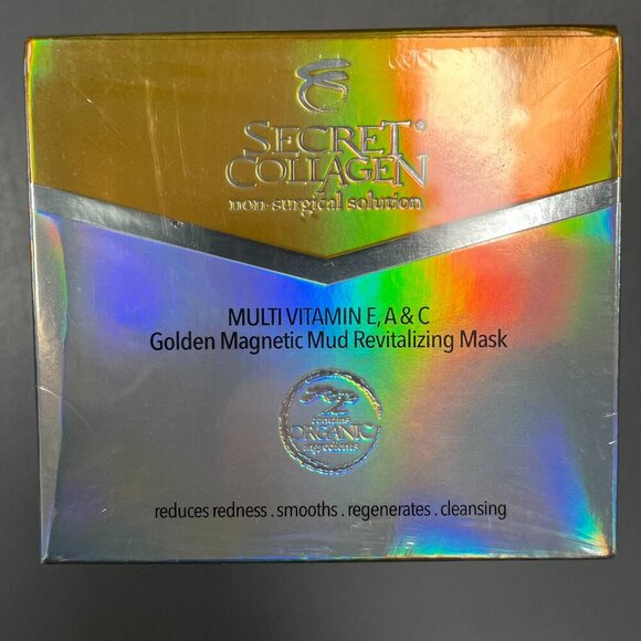Secret Collagen Multi Vitamin E, A, C Golden Magnetic Mud Revitalizing Mask NEW - Picture 1 of 6